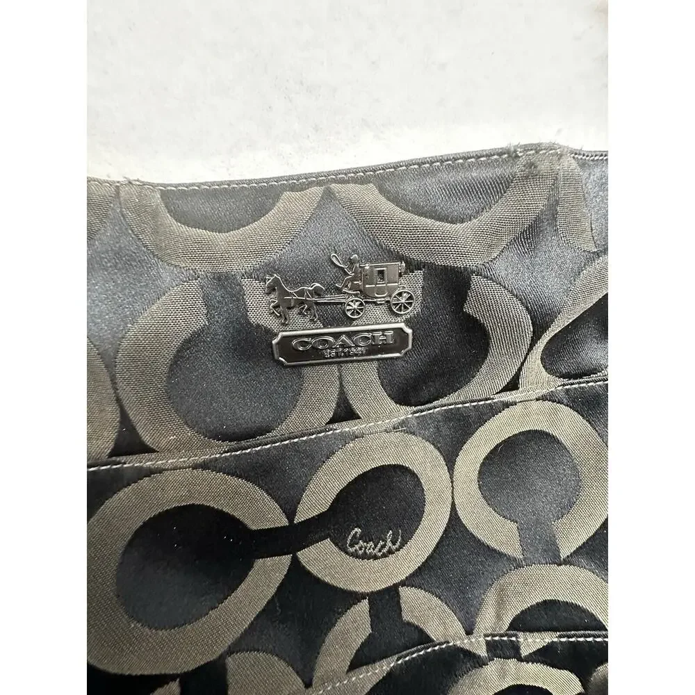 Coach Madison Luxury Designer Logo Tribeca Black Shoulder‎ Hobo Bag 14127 - Picture 2 of 9